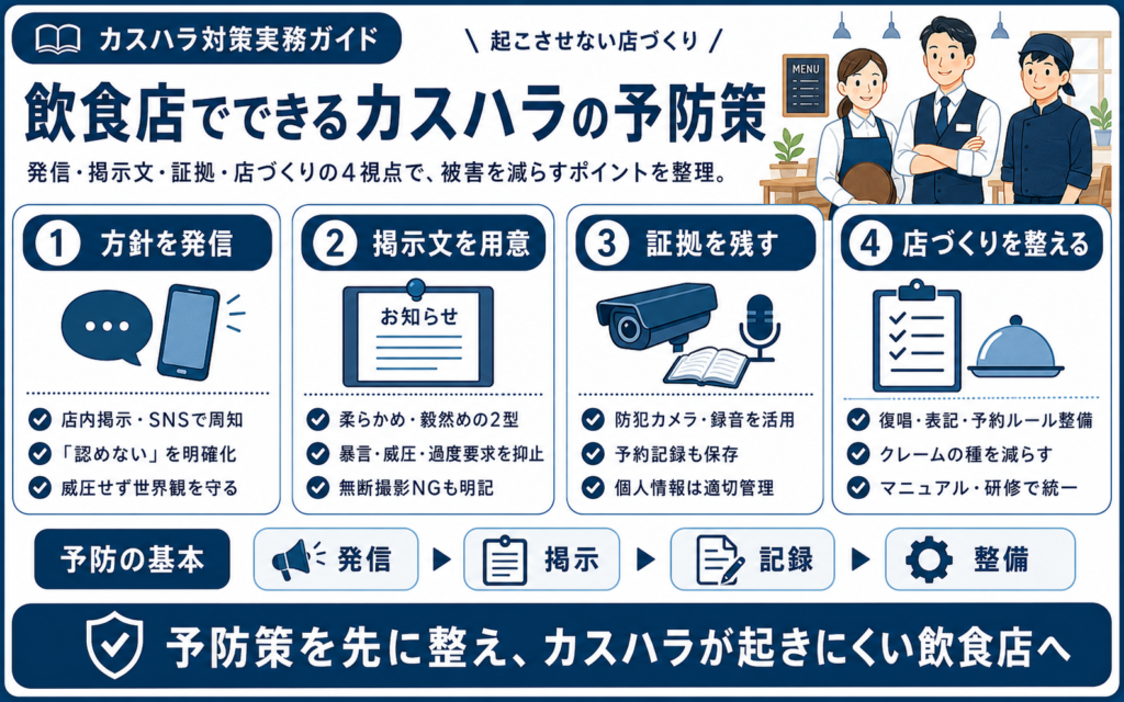 飲食店でできるカスハラの予防策