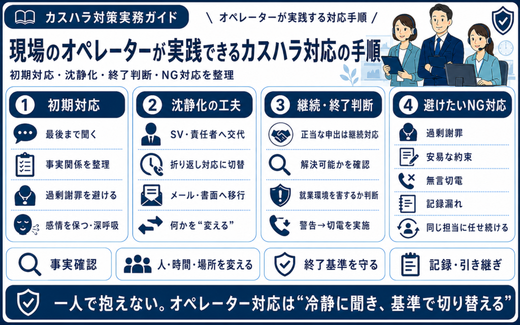 現場のオペレーターが実践できるカスハラ対応の手順