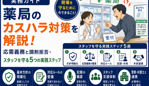 薬局のカスハラ対策を解説！応需義務と調剤拒否・スタッフを守る5つの実践ステップ