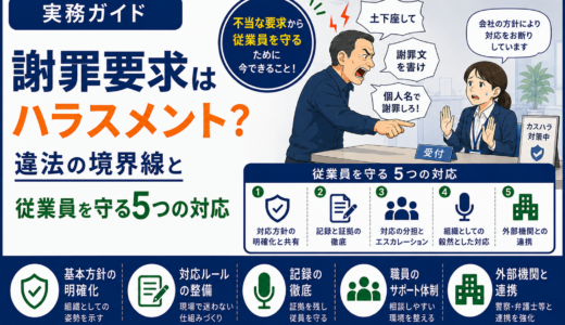 謝罪要求はハラスメント？違法の境界線と従業員を守る5つの対応