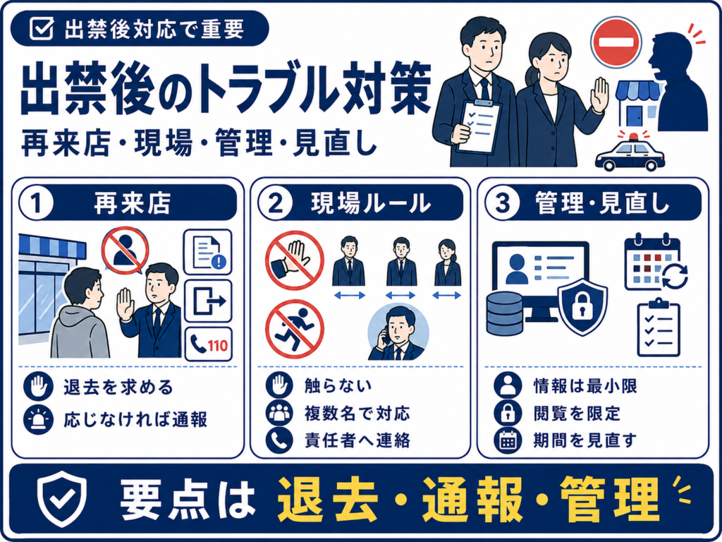 カスハラを理由に出禁にした後のトラブルへの備え